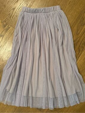 Pleated Tulle Midi Skirt - Women